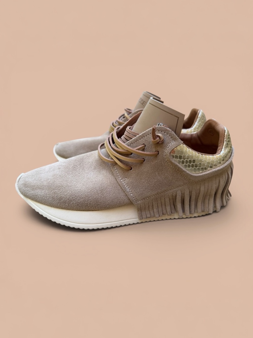 ESSEutESSE Italian Suede Fringe Sneakers
Artisan Made in Italy Leather & Suede